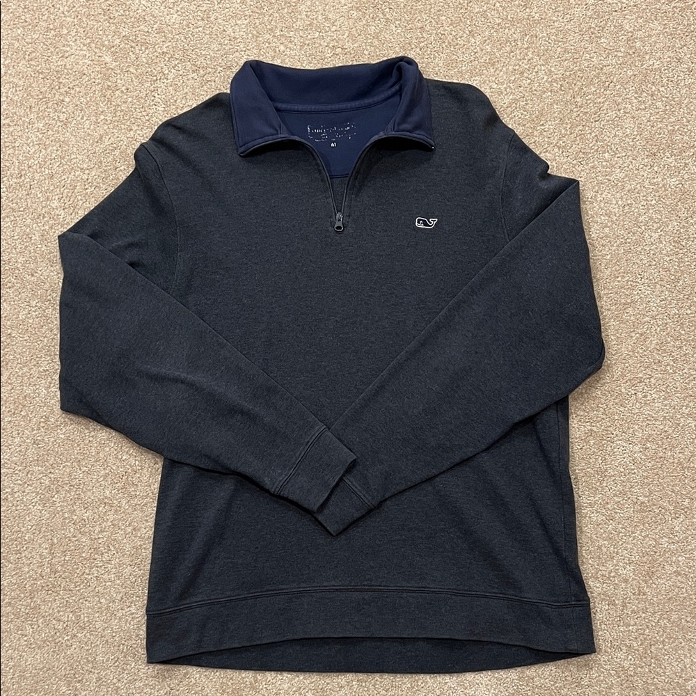 Vineyard Vines Men's Dark Gray Zip-Up Sweater